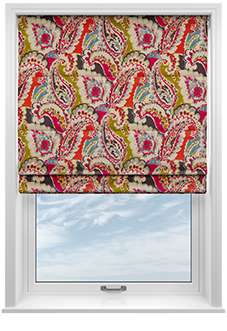 Aretha, Red - Roman Blind
